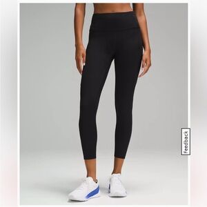 Lululemon Fast & Free High-Rise Tight 25”, black, size 6